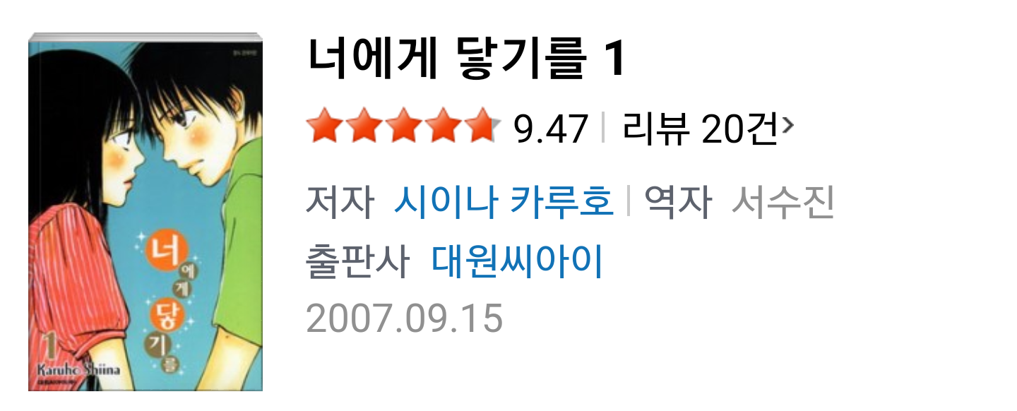 곧 완결을 맞이하는 국민순정만화 (feat.너에게 닿기를 | 인스티즈