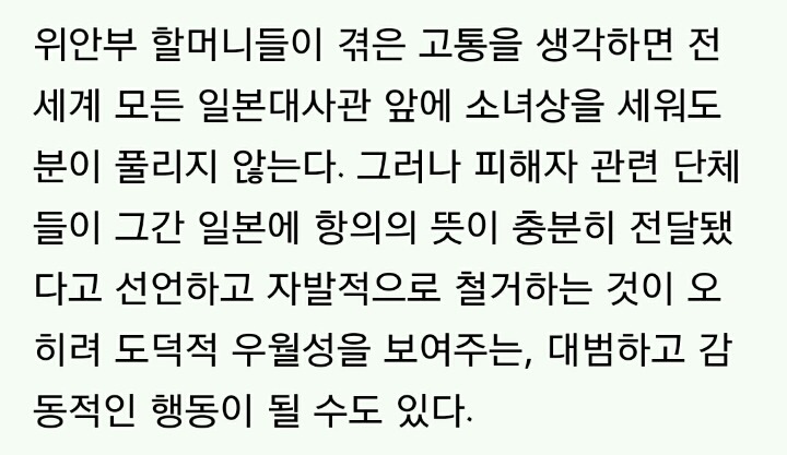 [동아일보칼럼] 위안부 피해자단체가 소녀상 철거한다면 | 인스티즈