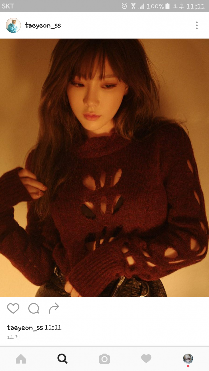 오늘자 태연 시 스웨터 .jpg | 인스티즈