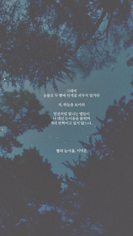 주민1이 좋아하는 서덕준 시 배경화면 모음 | 인스티즈
