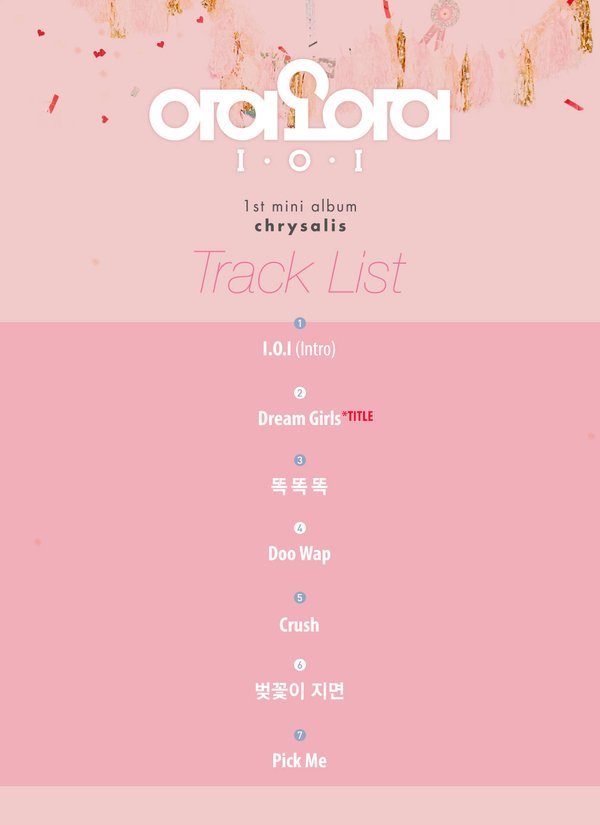 아이오아이 데뷔 미니앨범 트랙리스트.jpg | 인스티즈