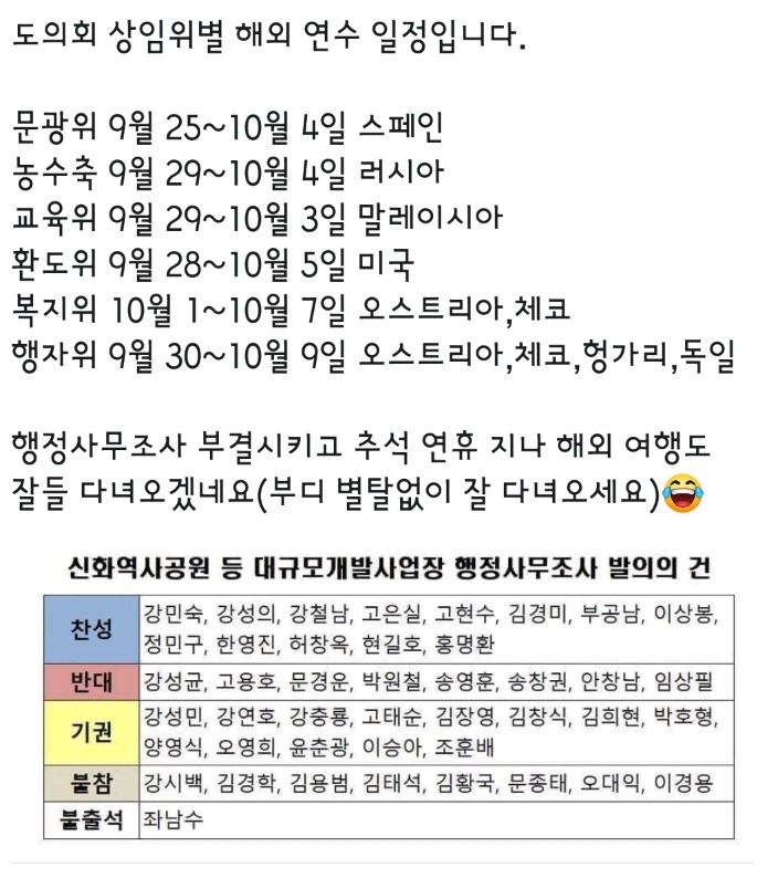 할일 내팽개치고 외유가는 제주도의원들.jpg | 인스티즈