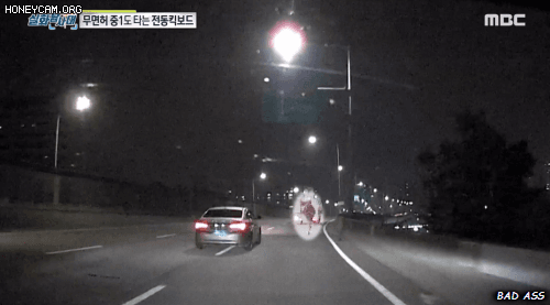 자동차 전용도로를 질주하는 전동 킥보드.gif | 인스티즈